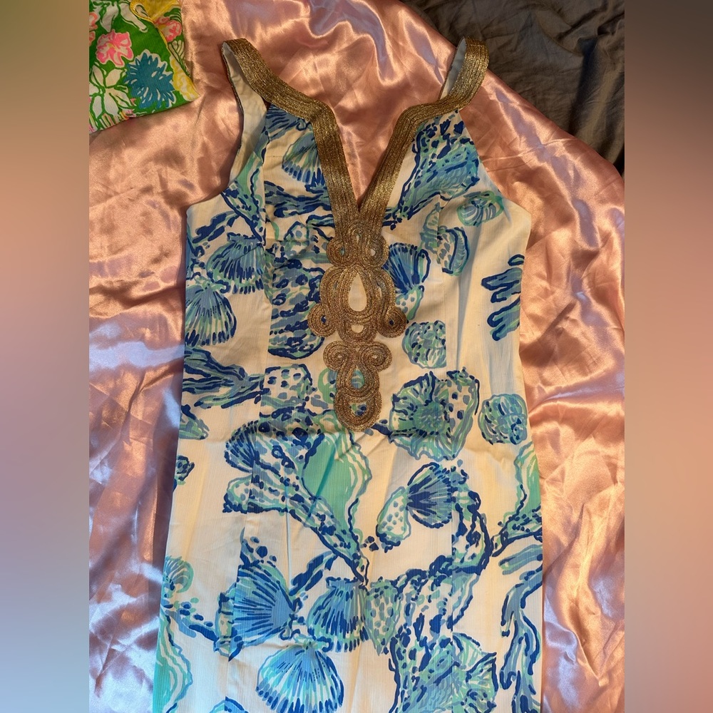 Lilly Pulitzer shift dress Emory barefoot princess print